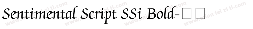 Sentimental Script SSi Bold字体转换